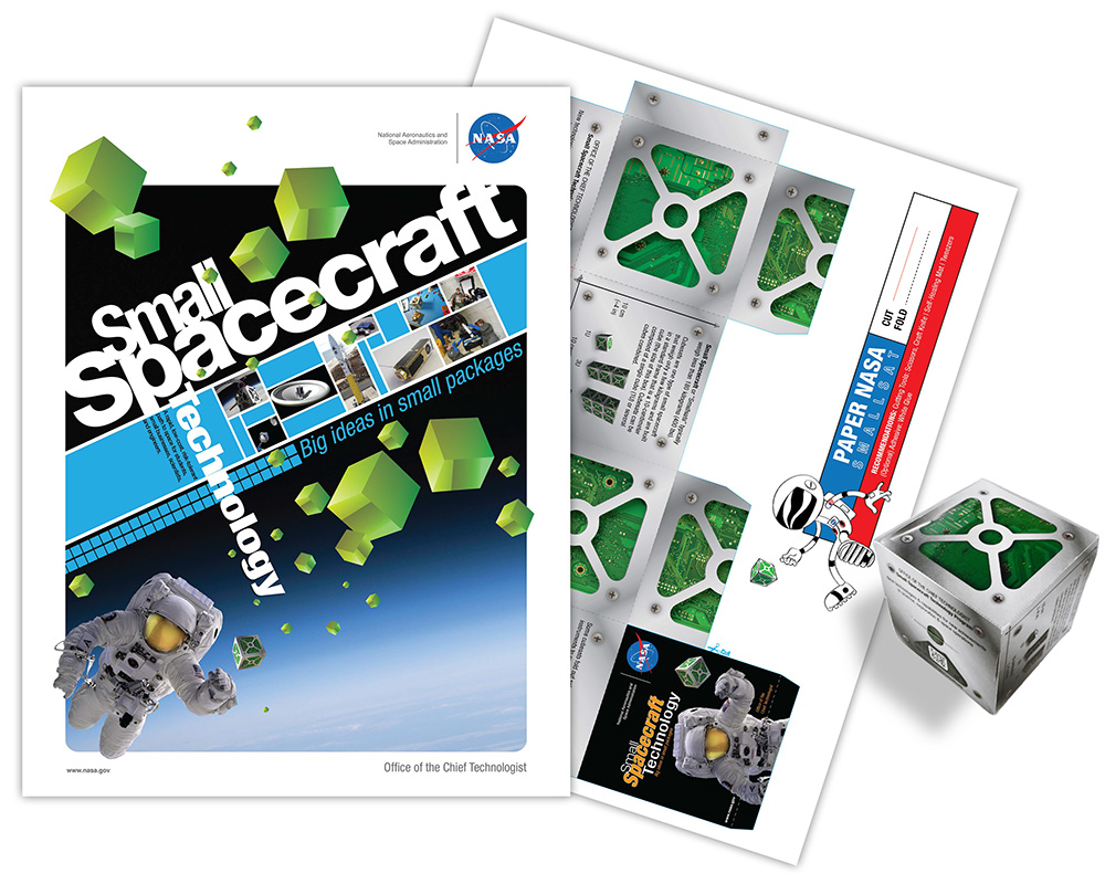 A paper model kit created to promote the Cubesat program